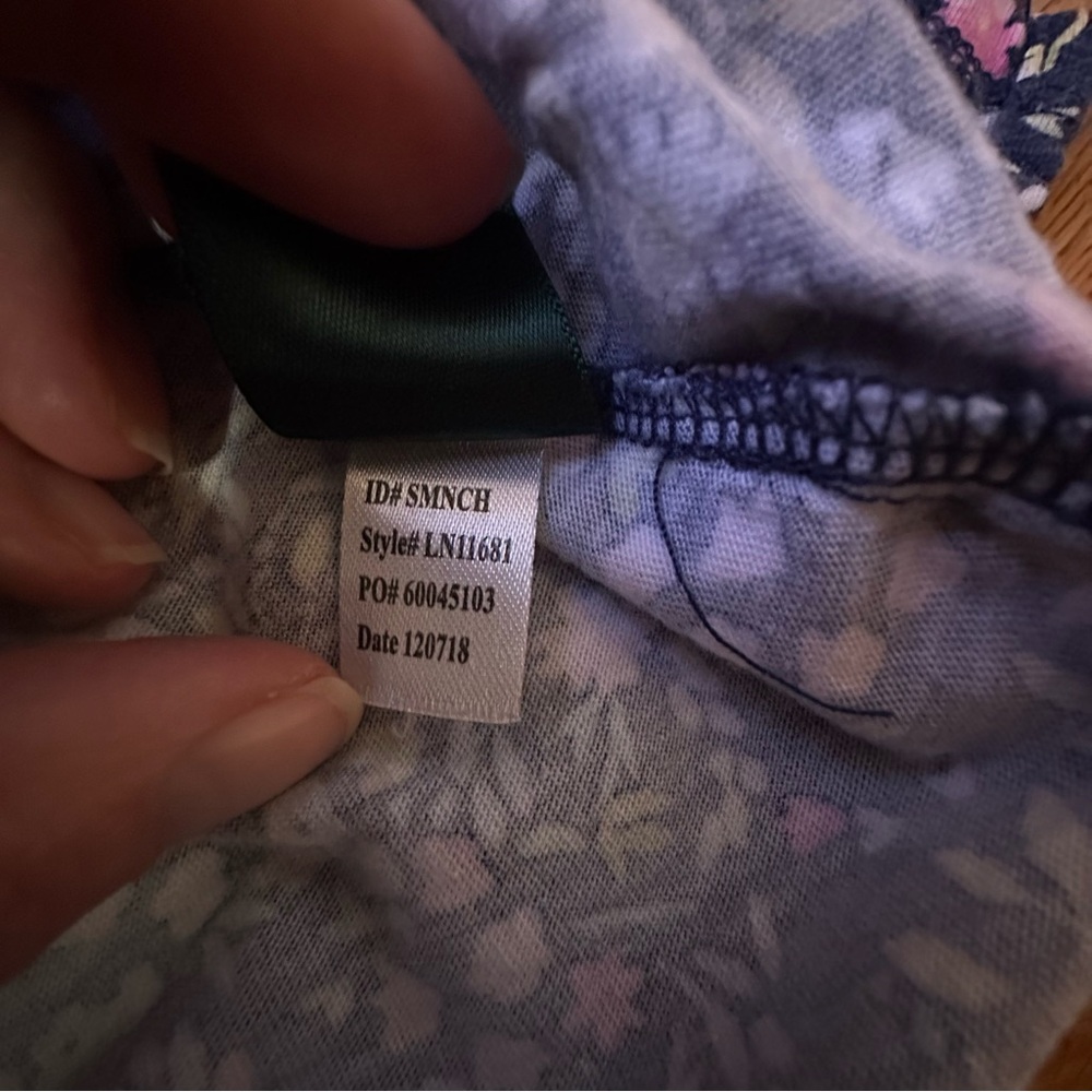 Lauren Ralph Lauren Floral 2 piece short sleeve Pajama Set with LRL monogram XL - Picture 6 of 9